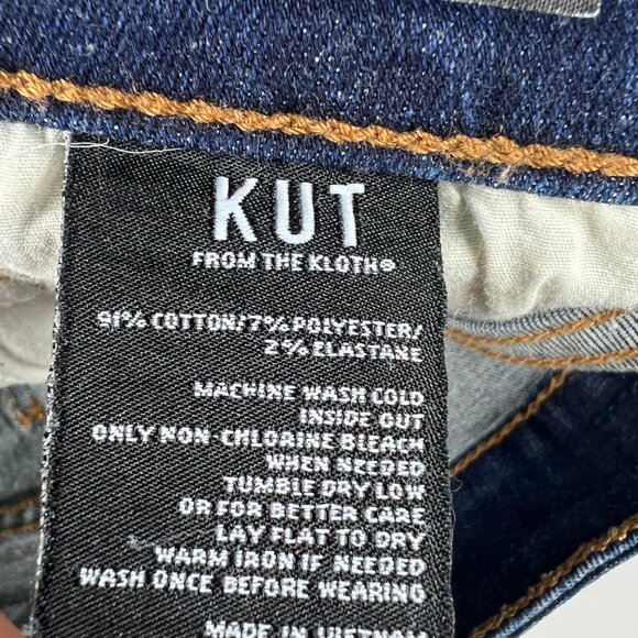 Kut From The Kloth Jeans Women's 8 Catherine Boyfriend Blue Faded Stretch Denim - Picture 8 of 16